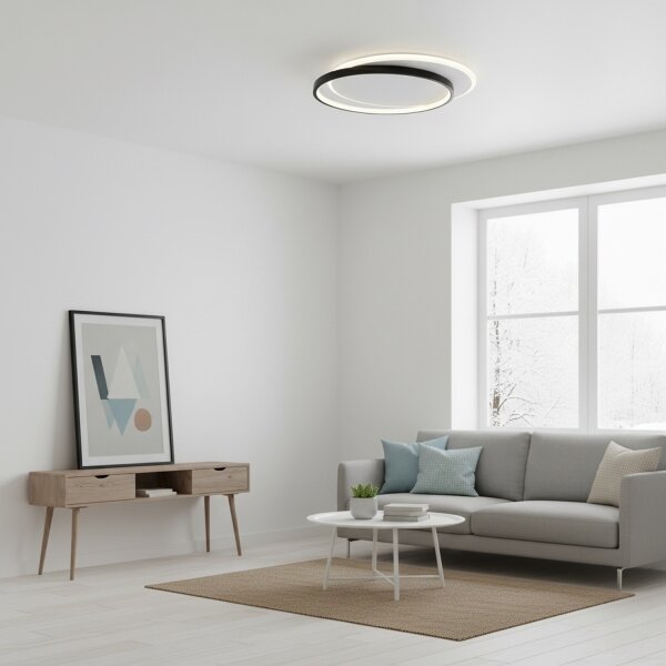 Brilagi - Plafonieră LED dimabilă FLARE, 48 W, 230 V, 3000/4000/6000 K, cu telecomandă