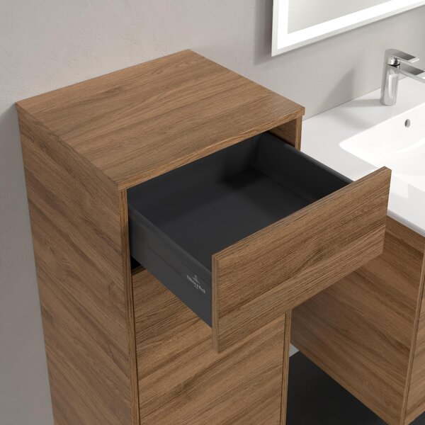 Villeroy & Boch Finero dulap 40x35x87 cm laterala pe perete stejar C53100RH
