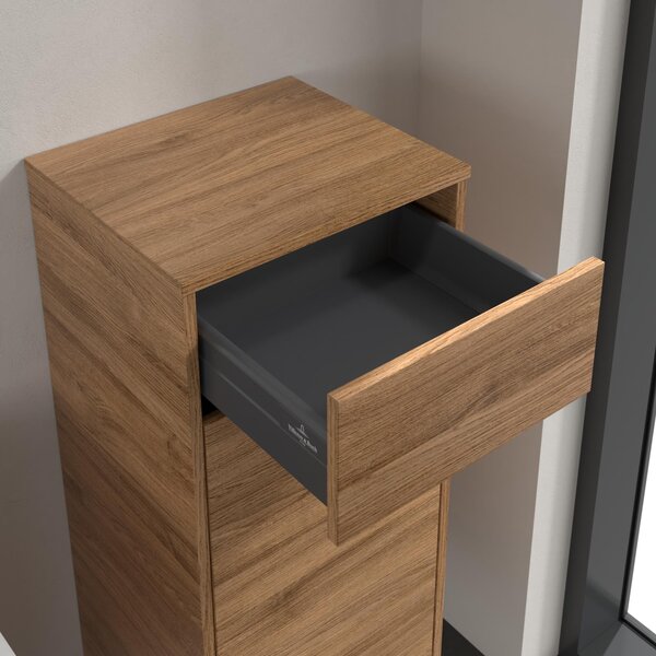 Villeroy & Boch Finero dulap 40x35x87 cm laterala pe perete stejar C53101RH