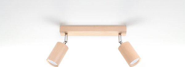 Sollux Lighting Berge lampă de tavan 2x40 W crom-maro SL.0702