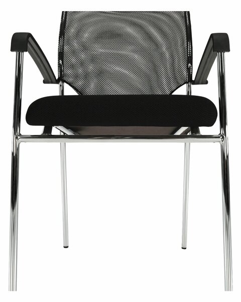 Scaun conferinta UMUT, negru/crom, plasa/metal, 54x56x82 cm