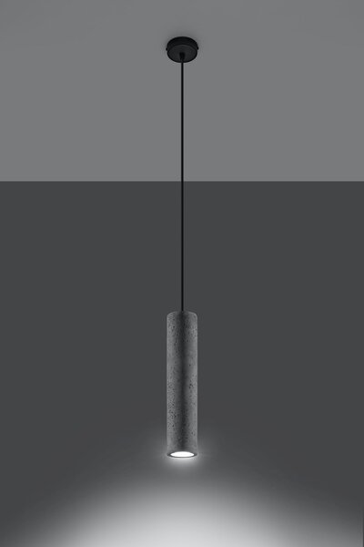 Sollux Lighting Luvo lampă suspendată 1x40 W negru-beton SL.0653