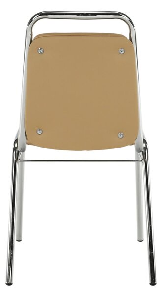 Scaun conferinta ZEKI, maro/crom, piele ecologica/metal, 45x58x82 cm