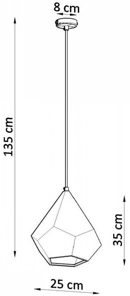 Sollux Lighting Pavlus lampă suspendată 1x60 W alb SL.0844