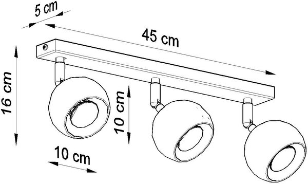 Sollux Lighting Oculare lampă de tavan 3x40 W alb SL.0439