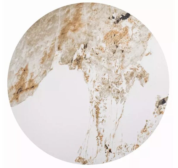 Masuta NAPA A, alb/nuc/auriu, ceramica/metal, 70x70x43 cm