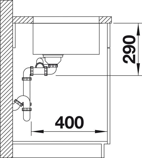 Blanco Andano 340/180-U chiuveta din otel 58.5x44 cm 522977
