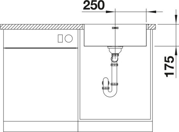 Blanco Supra 500-IF/A chiuveta din otel 54x50 cm oţel 526354