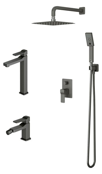 Set set de duș Omnires Slide SYSSL12GR, baterie lavoar Omnires Slide SL7712GR, SL7720GR