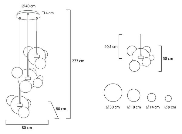 King Home Capri Disc lampă suspendată 6x7 W crom-transparent XCP9148-3A.CHROM