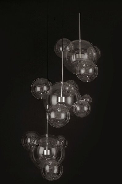 King Home Capri Disc lampă suspendată 6x7 W crom-transparent XCP9148-3A.CHROM
