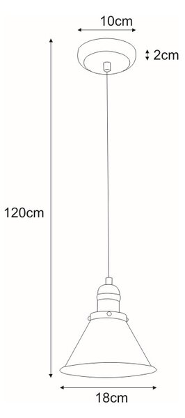 Kaja Moreno lampă suspendată 1x40 W negru K-8038-1