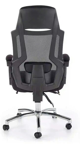 Scaun de birou FREEMAN, negru/crom, stofa/plasa/metal, 61x60x116/123 c