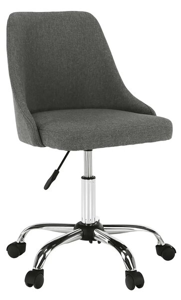 Scaun birou EDIZ, gri/crom, stofa clasica/metal, 48x57x78/88 cm