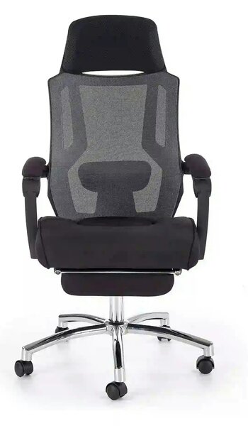 Scaun de birou FREEMAN, negru/crom, stofa/plasa/metal, 61x60x116/123 c