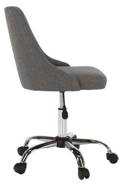 Scaun birou EDIZ, gri/crom, stofa clasica/metal, 48x57x78/88 cm