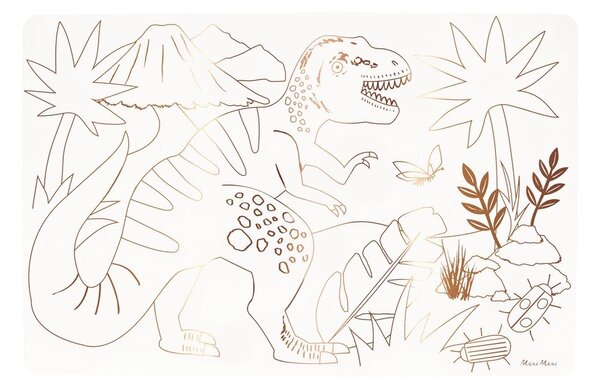 Suporturi pentru farfurii 8 buc. din hârtie 28x42.5 cm Dinosaurs – Meri Meri