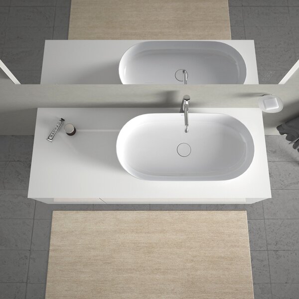 Duravit Luv lavoar 80x40 cm ovale de blat alb luciu 0379800000
