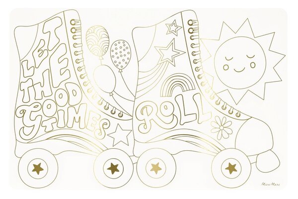 Suporturi pentru farfurii 8 buc. din hârtie 28x42.5 cm Happy Icons – Meri Meri