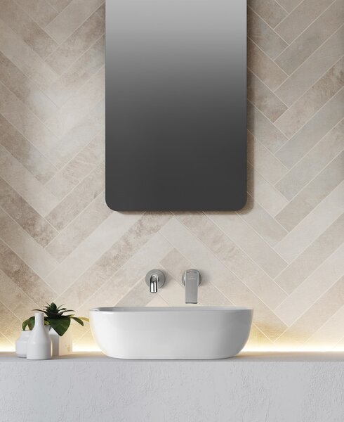 Invena Vitoria lavoar 45.5x32 cm dreptunghiular de blat alb luciu CE-48-001