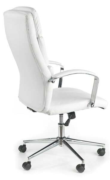 Scaun de birou AURELIUS, alb, piele ecologica, 65x67x110/120 cm