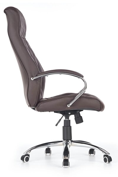 Scaun de birou HILTON, maro, piele ecologica, 60x72x118/126 cm