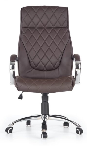 Scaun de birou HILTON, maro, piele ecologica, 60x72x118/126 cm