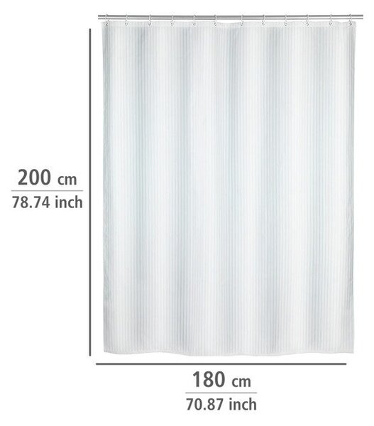 Wenko Palais perdea de duș 200x180 cm alb-gri 23062100