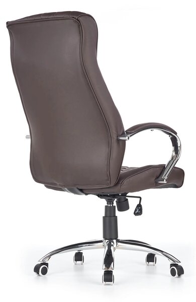 Scaun de birou HILTON, maro, piele ecologica, 60x72x118/126 cm