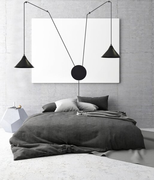 Emibig Abramo lampă suspendată 2x15 W negru 160/2