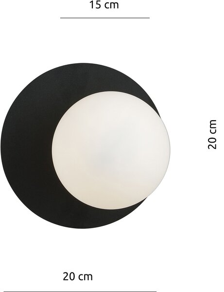 Emibig Oslo K1 lampă de perete 1x10 W alb-negru 1187/K1