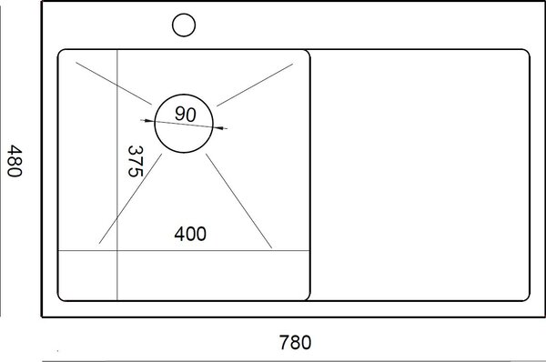 Quadron Russel chiuveta din otel 78x48 cm cupru HB7912PVDBSC1