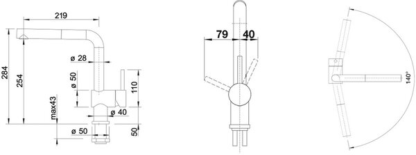 Blanco Linus-S-F baterie bucătărie pe picior crom 514023