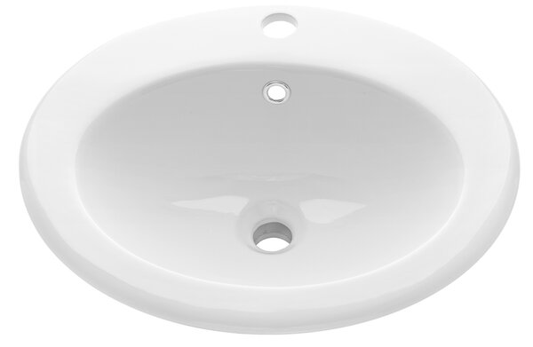 Invena Nikea lavoar 49.5x45.5 cm ovale încastrat alb luciu CE-53-001