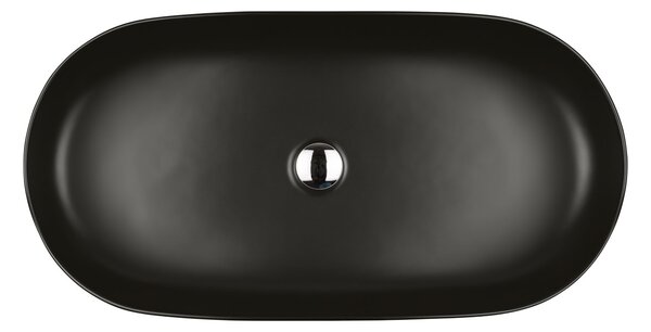 Oltens Hamnes lavoar 80x40 cm ovale de blat negru mat 40321300