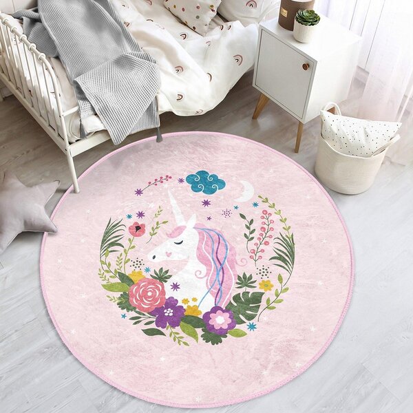 Covor pentru copii roz ø 120 cm Comfort – Mila Home