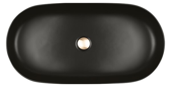 Oltens Hamnes lavoar 80x40 cm ovale de blat negru mat 40321300