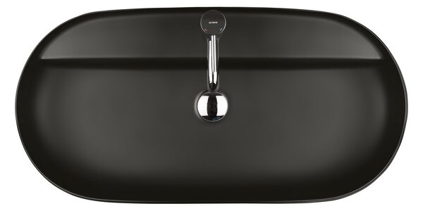 Oltens Hamnes lavoar 80x40 cm ovale de blat negru mat 41315300
