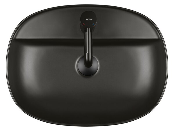 Oltens Hamnes lavoar 51x39 cm ovale de blat negru mat 41313300