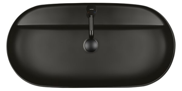 Oltens Hamnes lavoar 80x40 cm ovale de blat negru mat 41315300