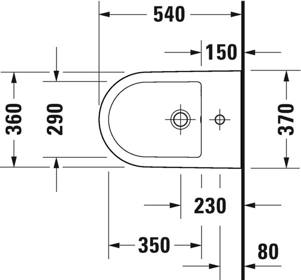 Duravit D-Neo bideu agăţat alb 2294150000