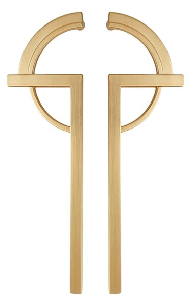 Maner mobila ZA018 128 mm, brushed gold - set 2 buc