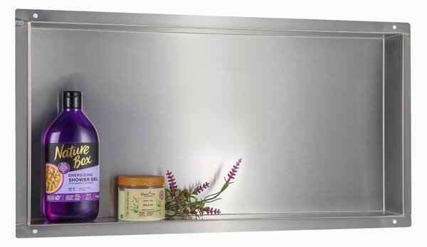 Balneo Wall-Box No Rim Inox raft de nișă 90 cm oţel OB-IN6-NR