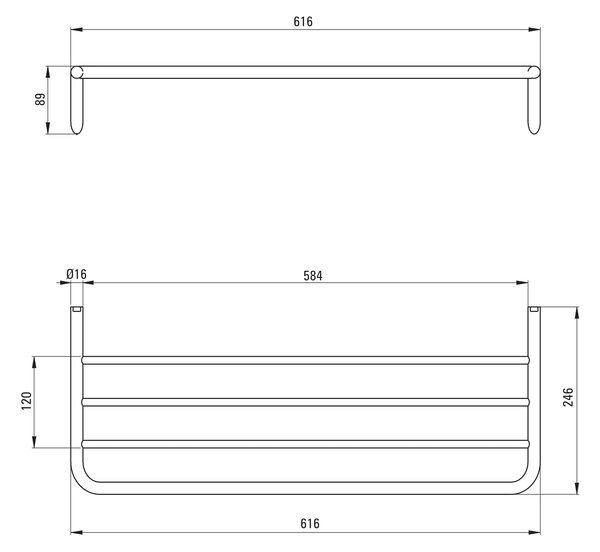 Deante Silia raft 61.6 cm auriu ADIZ531