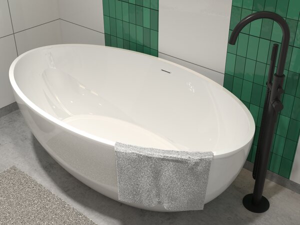 Hagser Alena cadă freestanding 175x100 cm ovală alb HGR30000012