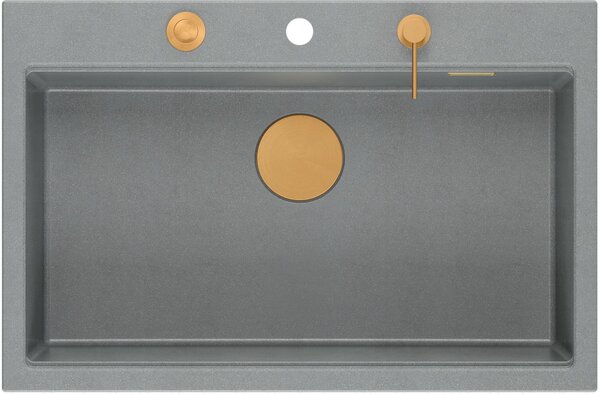 Quadron Marc chiuveta graniteq 76x50 cm gri/grafit/onix HQM7650U5_PVDC1