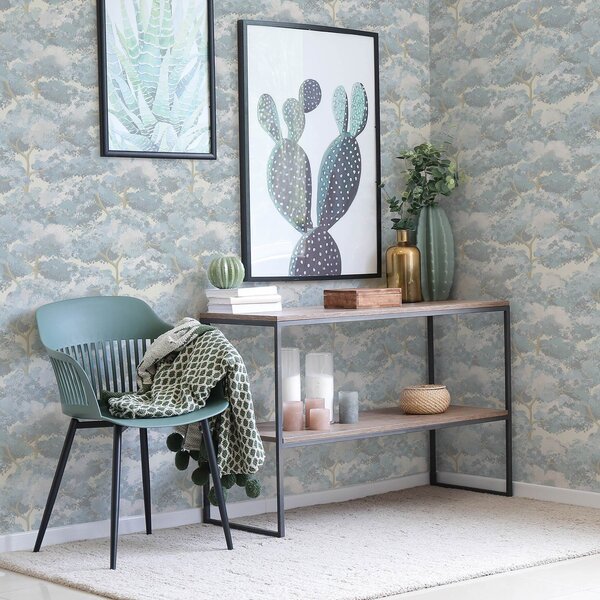 Tapet Model de copac albastru deschis în stil scandinav, Tapet flori, a00170v2 : Uwalls.ro