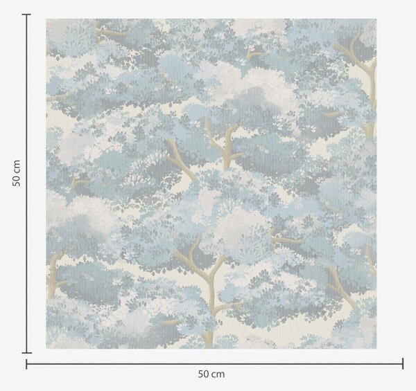 Tapet Model de copac albastru deschis în stil scandinav, Tapet flori, a00170v2 : Uwalls.ro