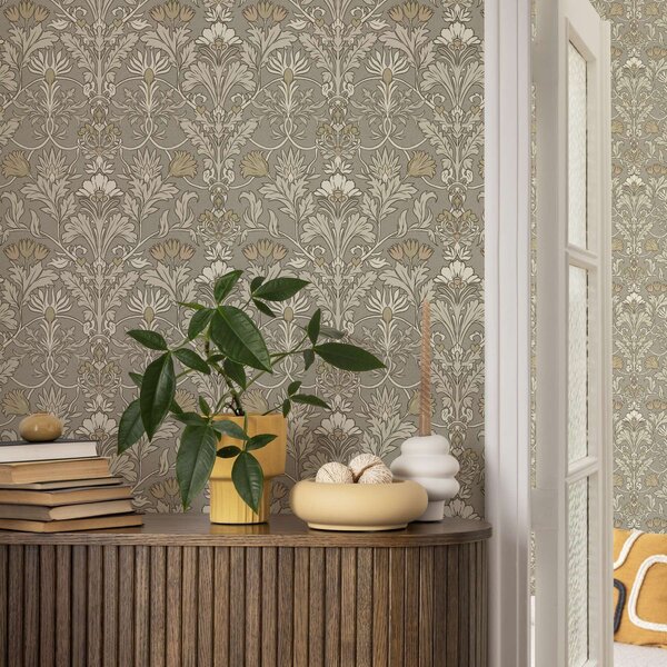 Tapet Ornament floral clasic în stilul lui William Morris, Tapet în stil francez, a00171 : Uwalls.ro