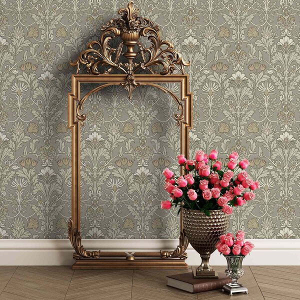 Tapet Ornament floral clasic în stilul lui William Morris, Tapet în stil francez, a00171 : Uwalls.ro